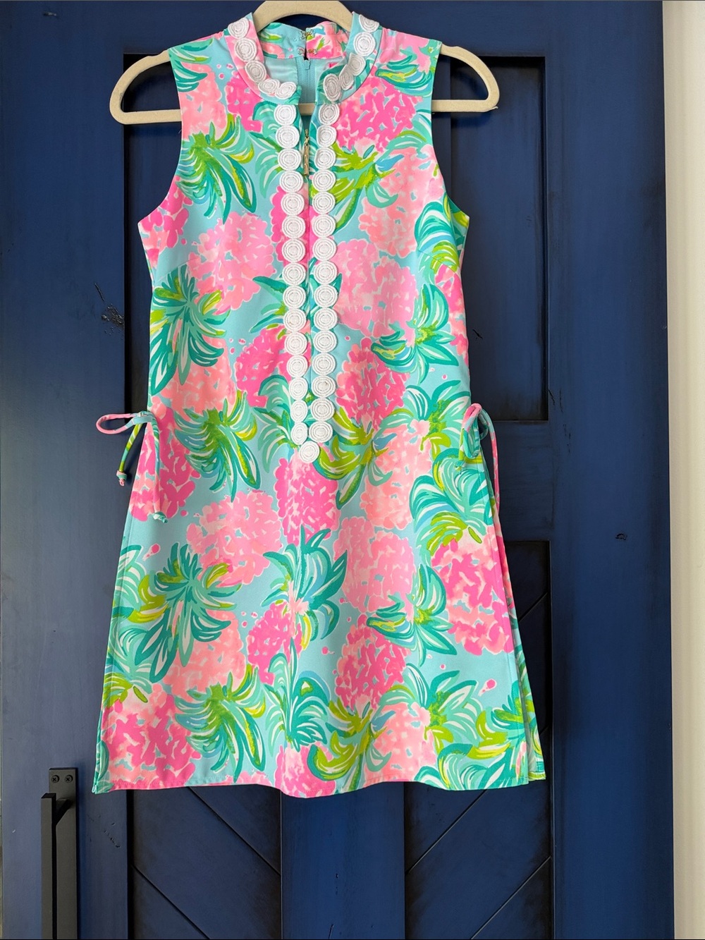 Lilly Pulitzer Pink & Aqua Tropical Shift Dress Romper